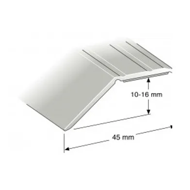 Nivålist 10-16 mm, självhäftande 100 cm, Silver, Nr 193