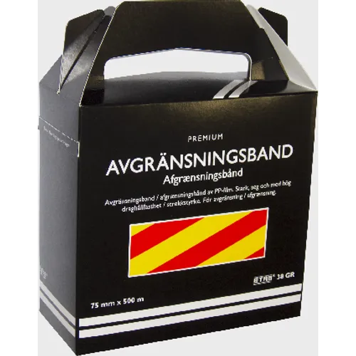 Varningsband/Avspärrningsband 38 Gul/röd