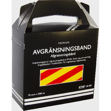Varningsband/Avspärrningsband 38 Gul/röd