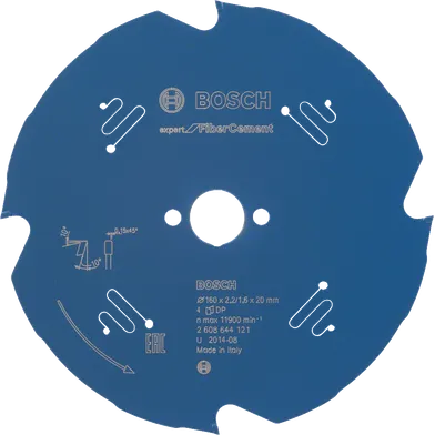 Cirkelsågklinga Expert Fibercement 160/20 mm, 4T