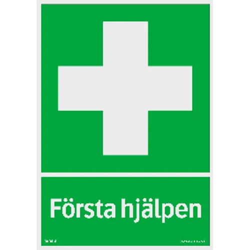 Nödskylt Första hjälpen 210x297 mm