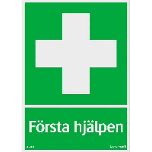 Nödskylt Första hjälpen 210x297 mm