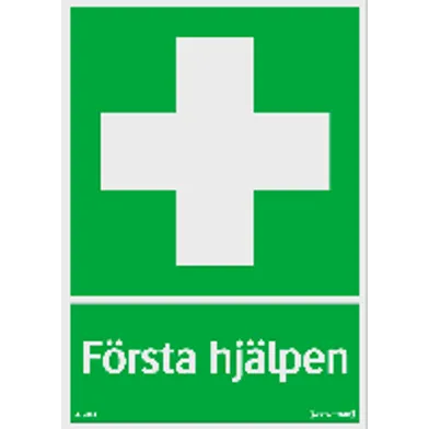 Nödskylt Första hjälpen 210x297 mm