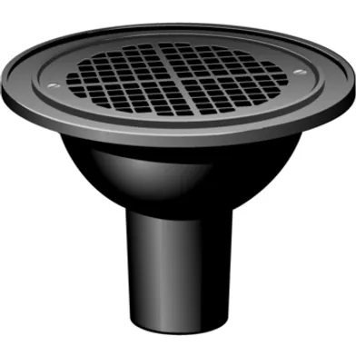 Spygatt med bottenutlopp, Sil,. ø 150 mm,