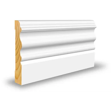 Sockel Våxtorp vitmålad furu 15x69 mm, CW804, 4400 mm