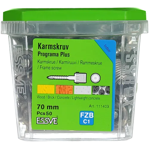 Karmskruv Programa Plus 70 mm, 50 st/frp