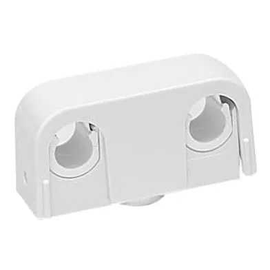 Rörklämma, dubbel 40 c/c 8-15 mm, vit