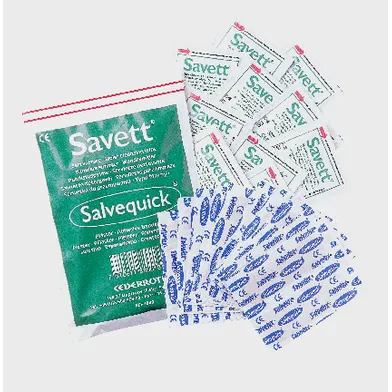 Savett sårtvättare och plåster