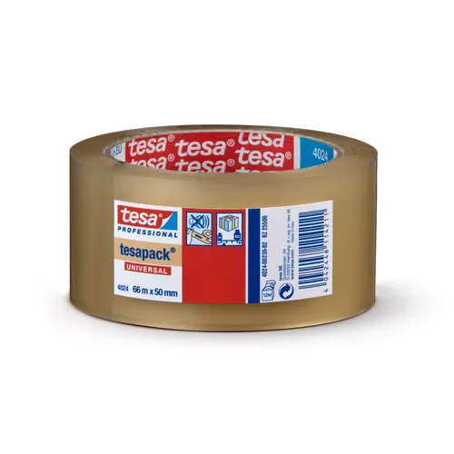 Packtejp Universal 50 mm, 66 m, Transparent