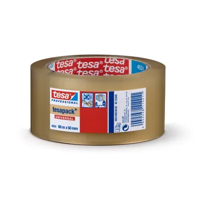 Packtejp Universal 50 mm, 66 m, Transparent