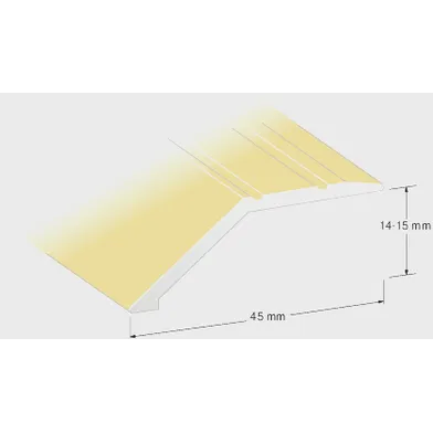 Nivålist 14-15 mm 200 cm, Guld, Nr 26