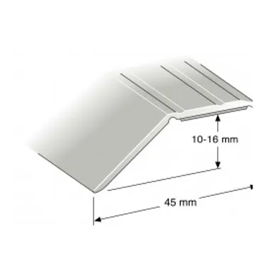 Nivålist 10-16 mm, självhäftande 200 cm, Silver, Nr 193