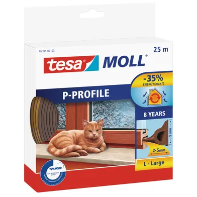 P-List EPDM 9x5,5 mm, Brun, 25 m