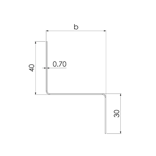 Z-Profil Yttervägg THZ 70x3000 mm