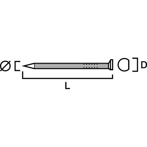 Stomspik 34° FZV trådbandad D-Huvud 2,9x75 mm, 1500 st/frp