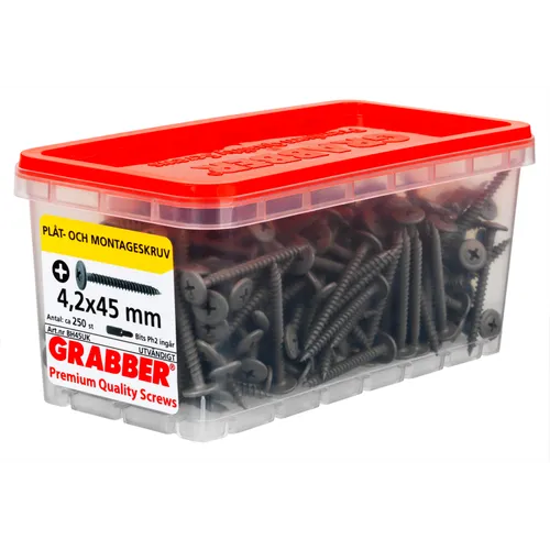 Montageskruv Trä/Stål C4 4,2x45 mm, 250 st/frp