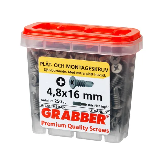 Plåtskruv C4 THS16UK 4,8x16 mm, 250 st/frp