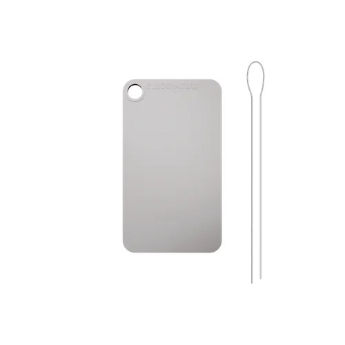 Märkbricka Mini med tråd 40x70 mm, Vit