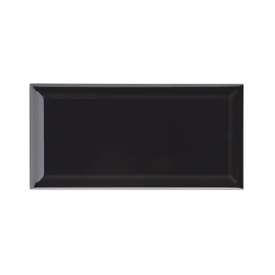 Biselado svart blank