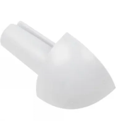 Hörndel kvartsrund plast vit 6mm