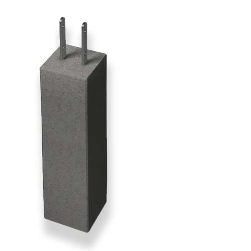 Plint med fast stolpsko 2T, 700 mm