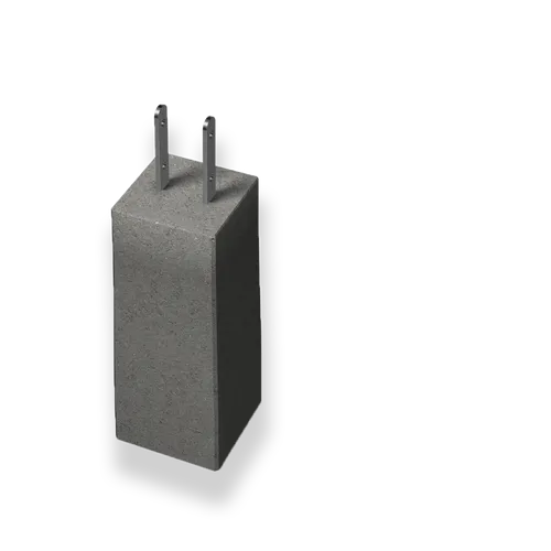 Plint med fast stolpsko 4T, 400 mm