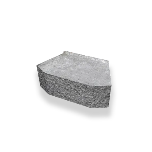 Mursten Megastone rundhuggen  385x220x150 mm, Grå