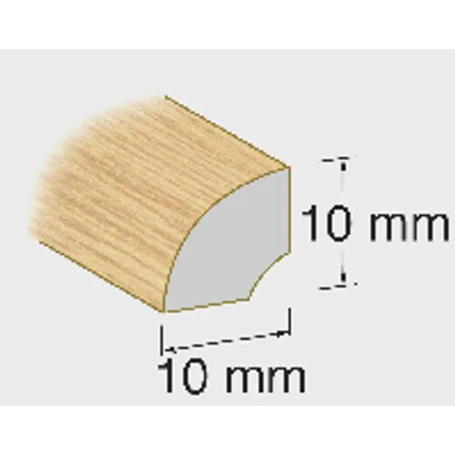 Kvartslist 12x12 mm 250 cm, Ek