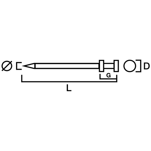 Aluminiumspik dubbelhuvud 3,0x25 mm, 500 st/frp