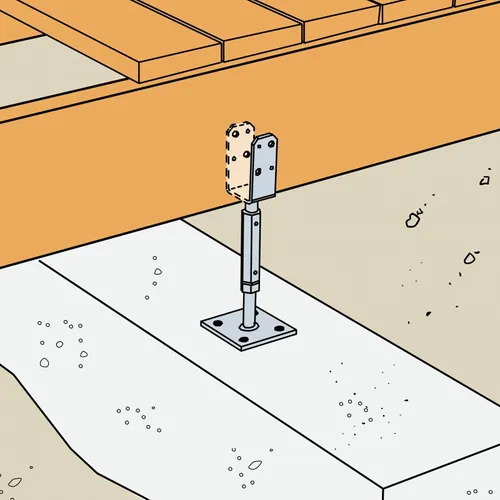Stolpsko PDT justerbar U 71x40x99 mm