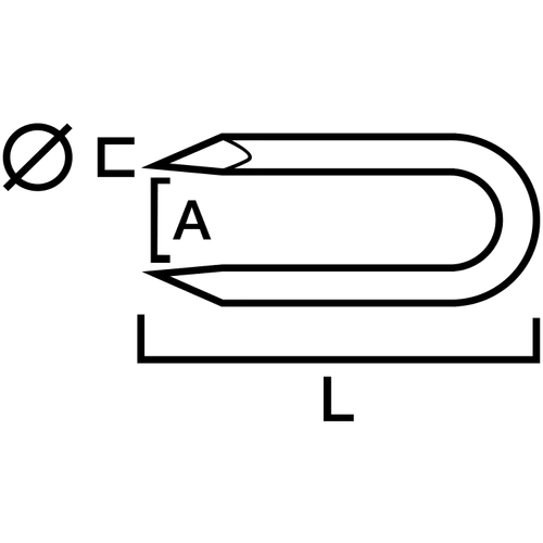 Krampa FZB 1,75x19 mm, 50 st/frp