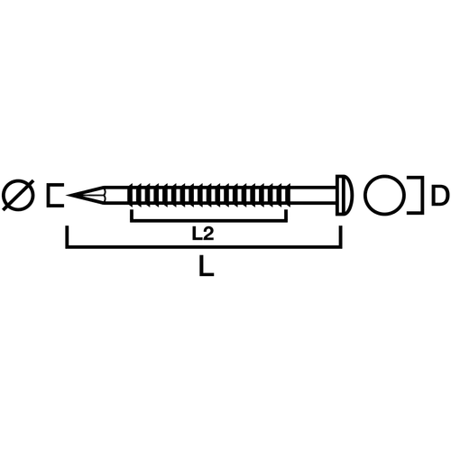 Murkamspik rostfri A4 4,0x125 mm, 100 st/frp
