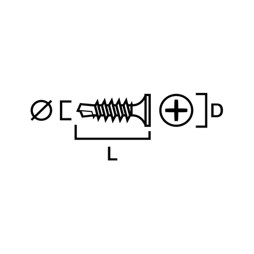 Stålprofilskruv borrspets 3,9x14 mm, 500 st/frp