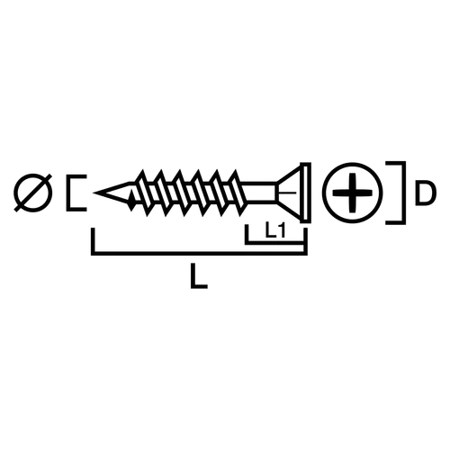 OSB-/Spånskiveskruv bandad 3,9x28 mm