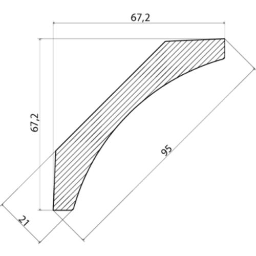 Hålkälslist obehandlad furu 21x95 mm, Löpmeter