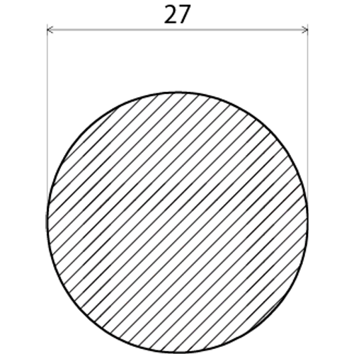 Rundstav obehandlad furu 27 mm, 1000 mm