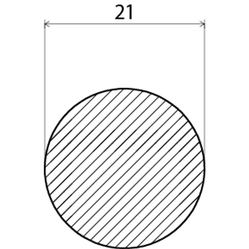 Rundstav obehandlad furu 21 mm, Löpmeter