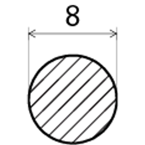 Rundstav obehandlad furu 8 mm, 1000 mm