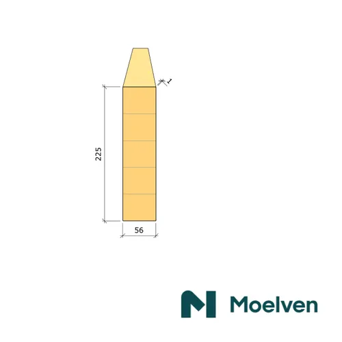 Limträbalk Gran, 56x225 mm 4,0 m
