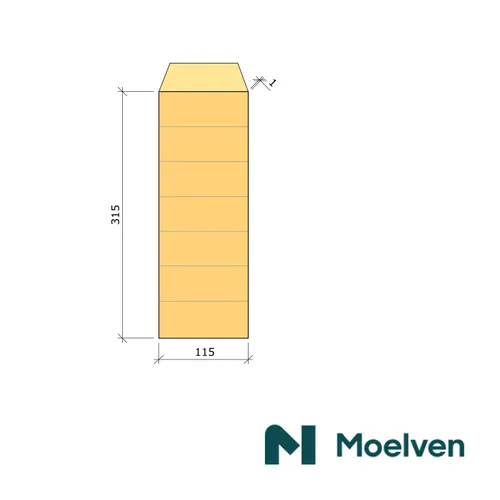 Limträbalk Gran, 115x315 mm