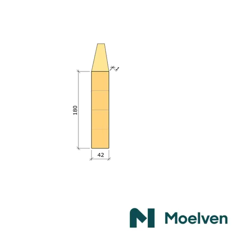 Limträbalk Gran, 42x180 mm, 4,0 m, GL28CS