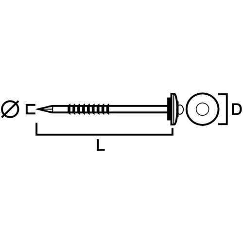 Klockspik m. bricka Alu 4,5x67 mm, 100 st/frp