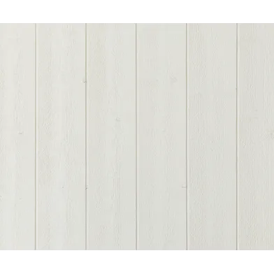 Springpanel fingsågad vitmålad 14x120 mm