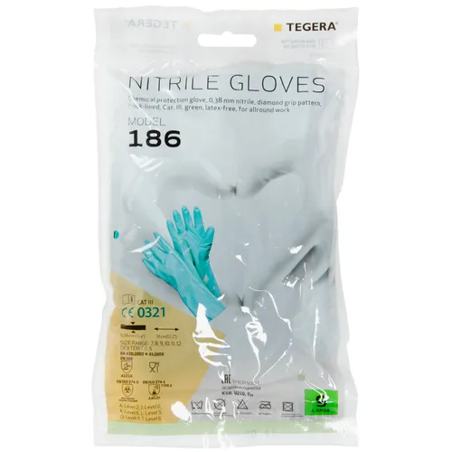 Kemikaliehandske 186 Strl. 10