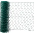 Sexkantnät plastbelagt grönt, 10 m