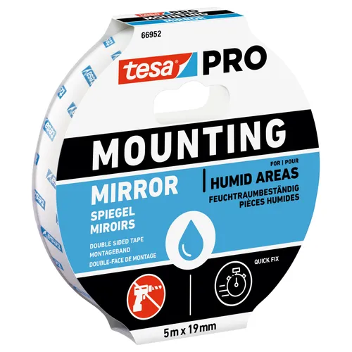 Monteringstejp 66952 Spegel 19 mm, 5 m