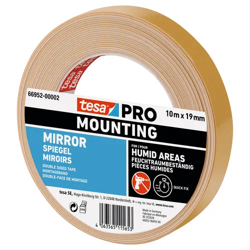 Monteringstejp Spegel 19 mm, 10 m