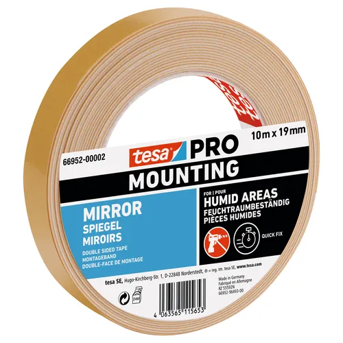 Monteringstejp Spegel 19 mm, 10 m