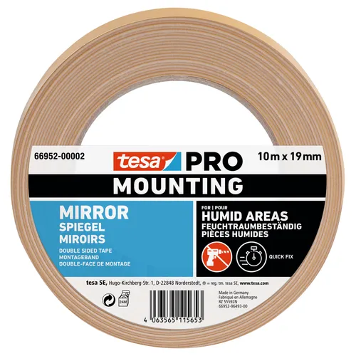 Monteringstejp Spegel 19 mm, 10 m