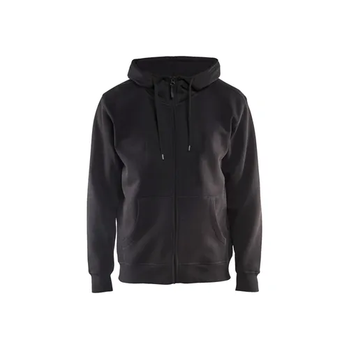 Tröjamed luva och dragkedja, svart Strl M